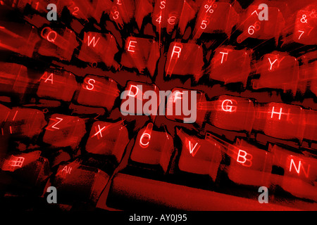 Computer keyboard digitally manipulated Stock Photo