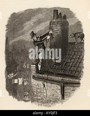 The Last Chance. From the book The Adventures of Oliver Twist by Charles Dickens. Stock Photo