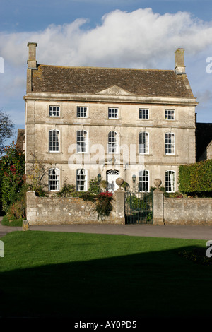 Houses in the village of Biddestone in Wiltshire Stock Photo