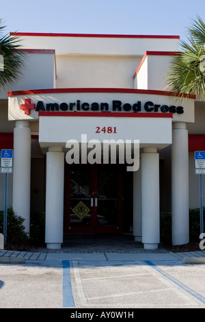 American Red Cross Sign and Headquarters Building Stock Photo