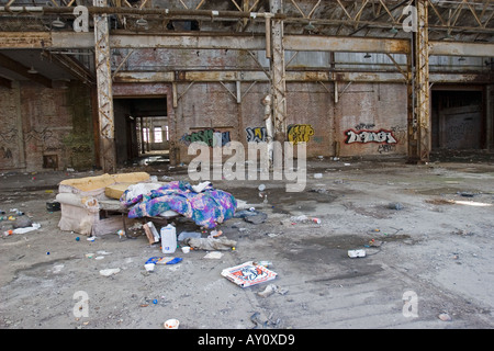 Abandoned Factory in Detroit Stock Photo