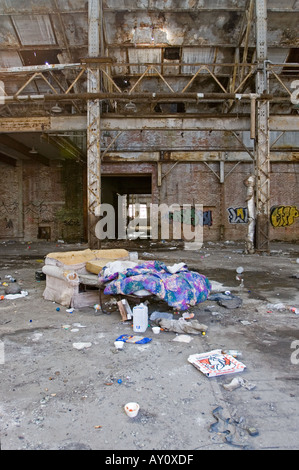 Abandoned Factory in Detroit Stock Photo