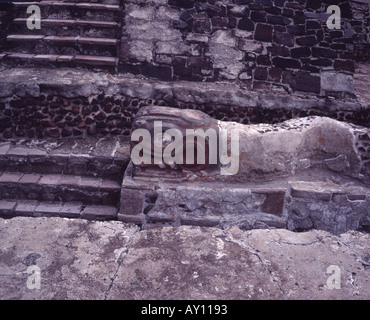 The Aztec ruins of the Templo Mayor Mexico City Mexico Stock Photo