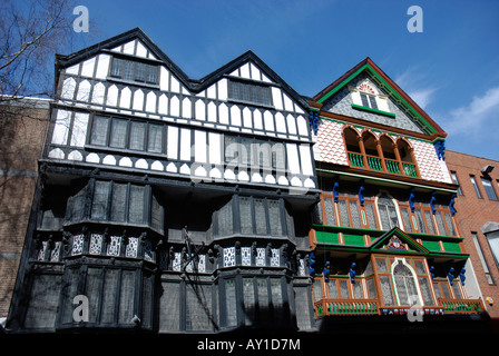 Tudor buildings in Exeter High Street Devon UK Stock Photo