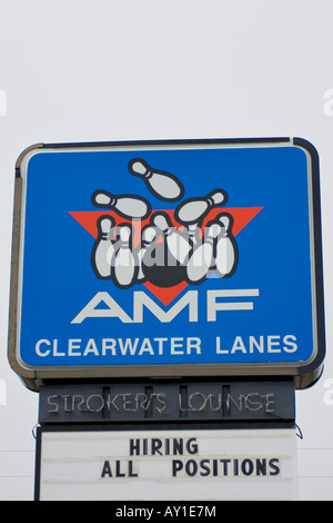 AMF Bowling Center Sign Stock Photo