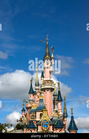 Sleeping Beauty's Castle in Disneyland Paris Stock Photo