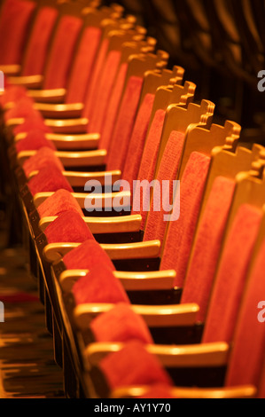 Theater seats KiMo Theater circa 1927 Pueblo Deco Picture Palace Albuquerque New Mexico Stock Photo