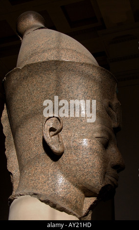 Colossal head of pharaoh Amenhotep III, British Museum, London, UK Stock Photo