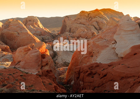 Rock Formations, Valley of Fire State Park, Nevada, USA Mohave Desert Stock Photo