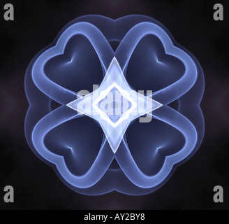 kaleidoscope kaleidoscopic art arty design pattern form structure motif colour color horizontal black gothic detail illustration Stock Photo