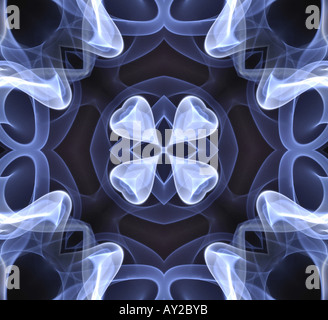 kaleidoscope kaleidoscopic art arty design pattern form structure motif colour color horizontal black gothic detail illustration Stock Photo