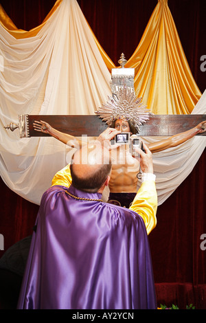 Scenes from the traditional Easter Christian processions in Valencia, Spain Stock Photo