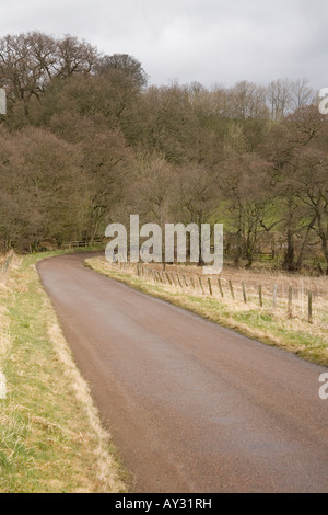 The rural landscape around the Village of Glanton in Northumberland, England. Stock Photo