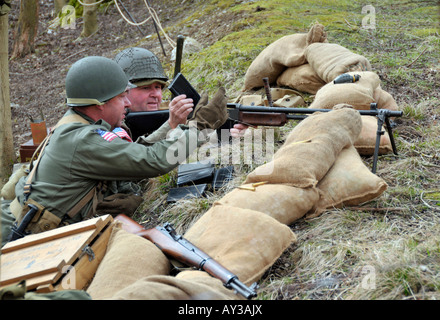 war reenactment event Crich forties weekend Peak District Derbyshire England UK Stock Photo