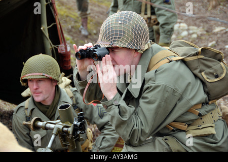 war reenactment event Crich forties weekend Peak District Derbyshire England UK Stock Photo