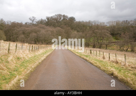 The rural landscape around the village of Glanton in Northumberland, England. Stock Photo