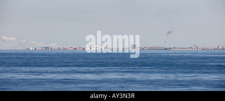The city Akranes seen from Reykjavik Iceland Stock Photo