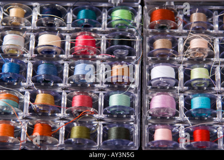 "sewing bobbins" Stock Photo