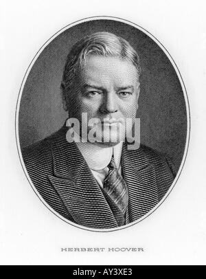 Herbert Hoover 20c Stock Photo