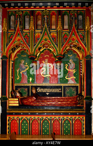 London Southwark Cathedral Tomb of John Gower The first English poet 1325 to 1408 friend and contemporary of Chaucer Stock Photo