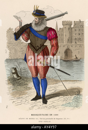French Musketeer 1586 Stock Photo