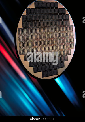 Silicon Wafer for IT industry Stock Photo
