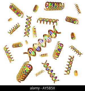 DNA molecules abstract background Stock Photo