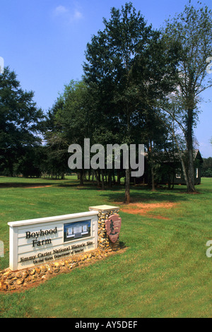 Boyhood Home Farm of President Jimmy Carter Memorial Monument Plains Georgia Stock Photo