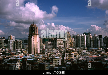 General view from Fortaleza do Monte of the former Portuguese colony of Macau. Stock Photo