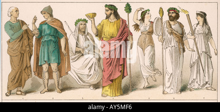Ancient Greek Costume Stock Photo