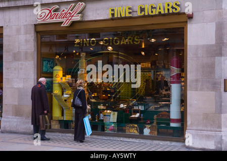 Davidoff tobacco shop in Jermyn Street in London UK Stock Photo
