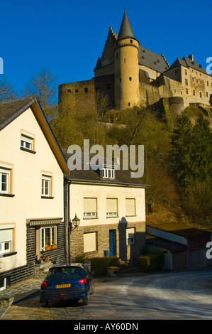 Vianden castle in Luxembourg Europe Stock Photo