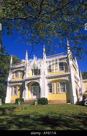 Wedding Cake House Kennebunkport Maine Stock Photo