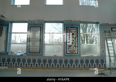 interior of Fatih Mosque under construction Roermond Limburg Netherlands Stock Photo