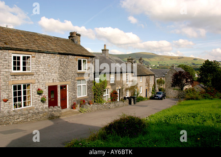 Derbyshire Castleton cottages Stock Photo