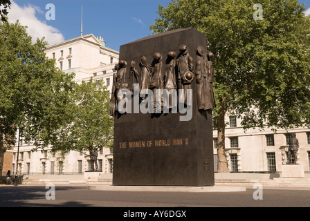 The National Memorial to the Women of World War II 2 WW2, Whitehall, London Stock Photo