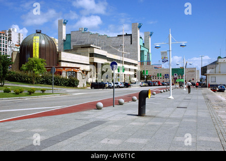 Panoramic View of Santander Promenade Bay of Biscay Golfo de Vizcaya Spain España Iberia Europe Stock Photo