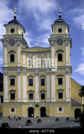 15th Century Mondsee Abbey used in the Sound of Music Mondsee Austria Stock Photo