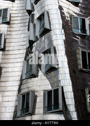 Frank Gehry Building in Düsseldorf's Medienhafen, Düsseldorf, Germany, Europe Stock Photo
