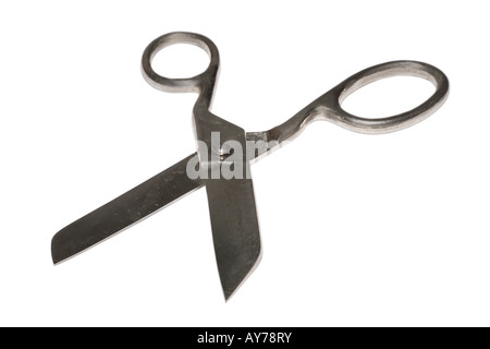 the large tailor s shears isolated on white Stock Photo
