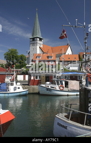 HARBOUR ROENNE BORNHOLM ISLAND DENMARK Stock Photo - Alamy