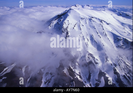 Mt Ruapehu summit Tongariro National Park North Island New Zealand Stock Photo