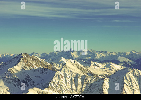 The Alps from Mont Blanc Stock Photo