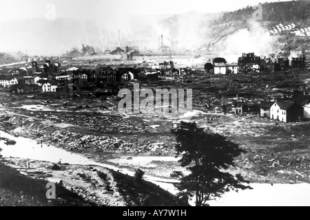 Original pictures of the Johnstown Flood in 1889 Pennsylvania PA Stock Photo