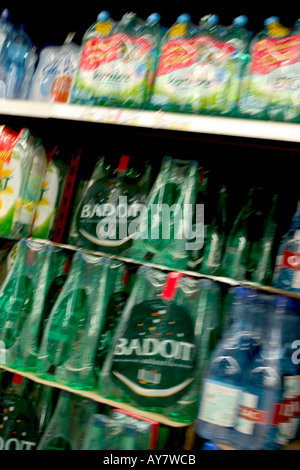 Happiness is a full rack of drink for summer in shop Stock Photo
