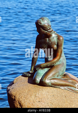 The Little Mermaid Statue Copenhagen Denmark Stock Photo