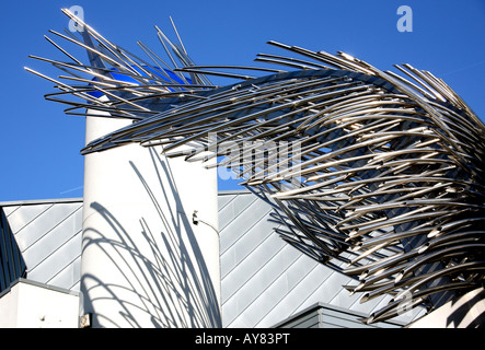 Detail of sculpture in N1 shopping centre in Islington London Stock Photo