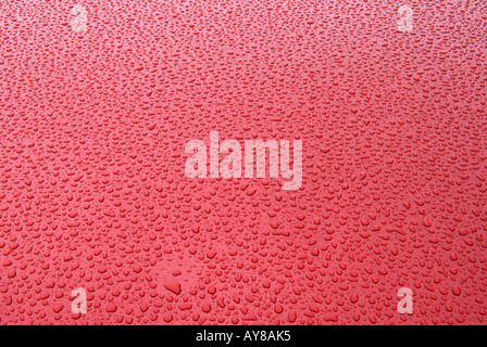 Rain Drops on PAINTED Surface. Stock Photo