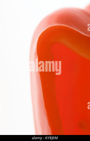 Red bell pepper, extreme close-up Stock Photo