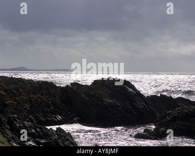 Sound of Jura looking towards Gigha island.Argyll Scotland Stock Photo